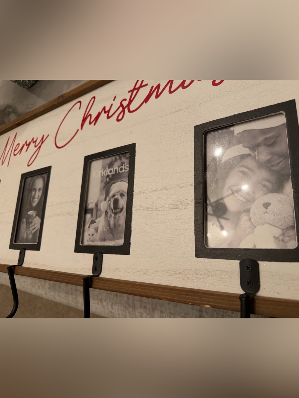 🎄Kirkland’s “Merry Christmas” Wall Decor Photo Frames w/ Hooks - Picture 4 of 6